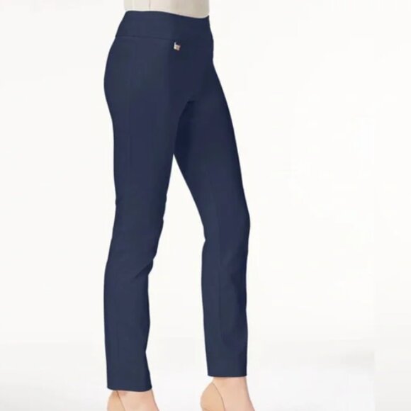 Alfani Black Pull On Tummy Control Stretch Ankle Pant 14P - Picture 4 of 9